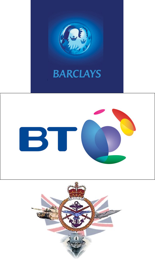 Barclays, BT, UK_army